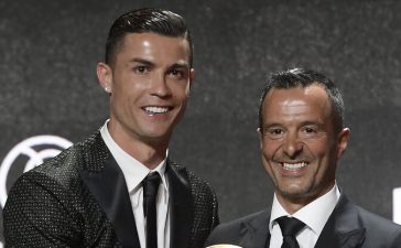 Cristiano Ronaldo e o seu empresário Jorge Mendes