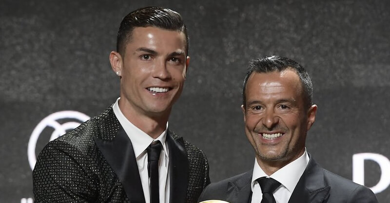 Cristiano Ronaldo e o seu empresário Jorge Mendes