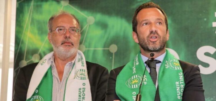 Rogério Alves, presidente da Mesa de Assembleia Geral do Sporting, e Frederico Varandas, presidente do Sporting