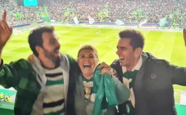 Dolores Aveiro festeja apuramento do Sporting na Champions