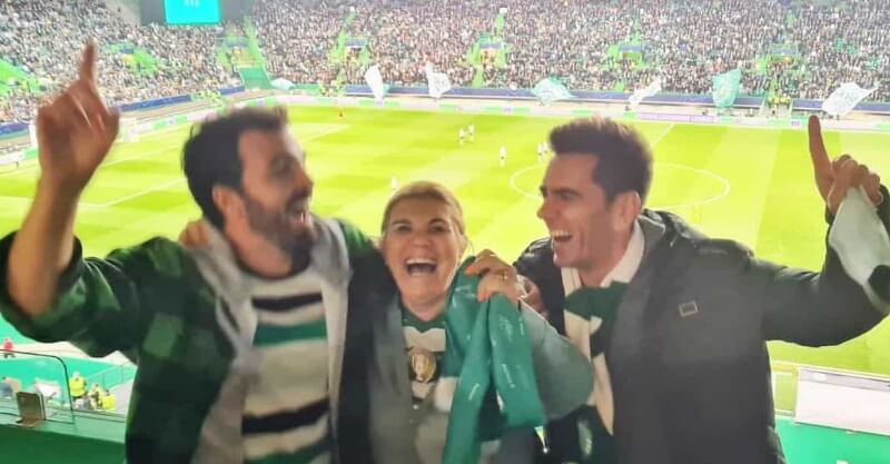 Dolores Aveiro festeja apuramento do Sporting na Champions
