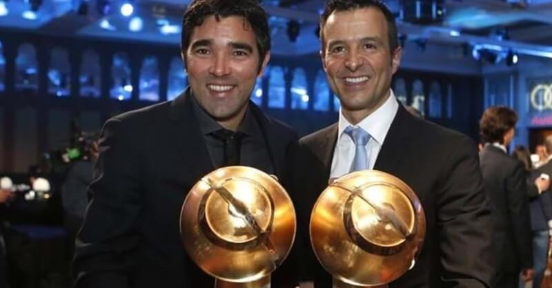 Jorge Mendes e Deco nos Globe Soccer Awards