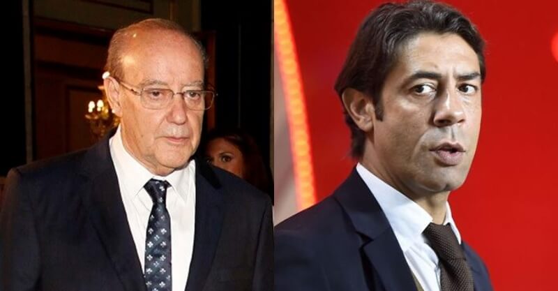 Pinto da Costa, presidente do FC Porto, e Rui Costa, presidente do Benfica