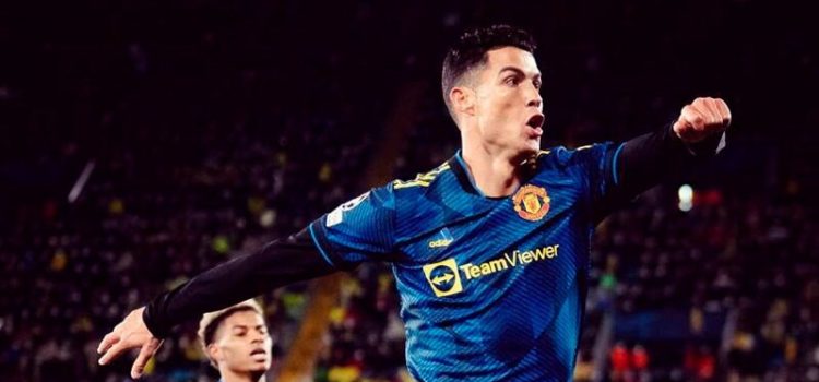 Cristiano Ronaldo celebra golo no Villarreal-Manchester United