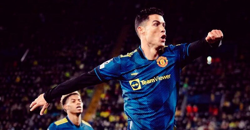 Cristiano Ronaldo celebra golo no Villarreal-Manchester United