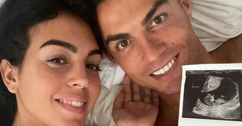 Cristiano Ronaldo e Georgina Rodríguez mostram a ecografia dos gémeos