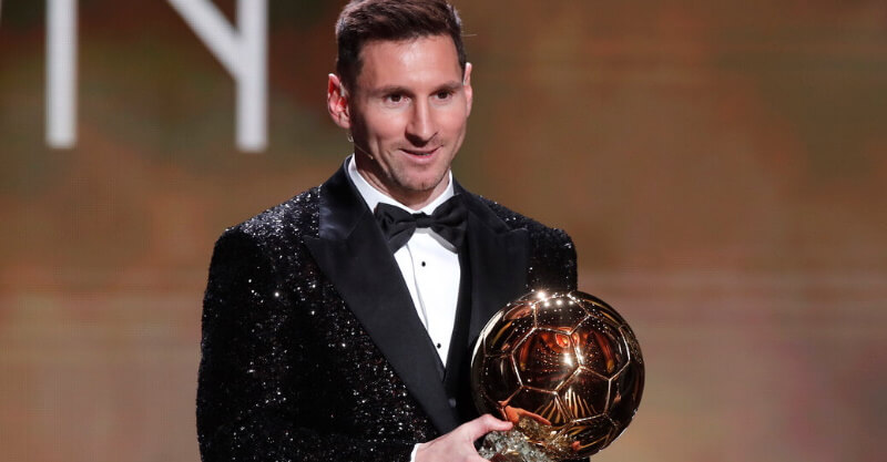 Lionel Messi anunciado como o vencedor da Bola de Ouro 2021