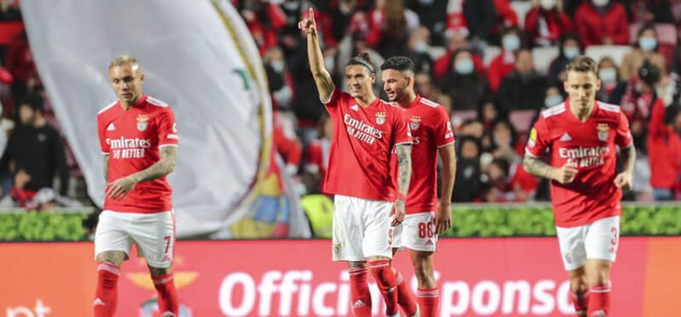 Darwin celebra golo no Benfica-V. Guimarães