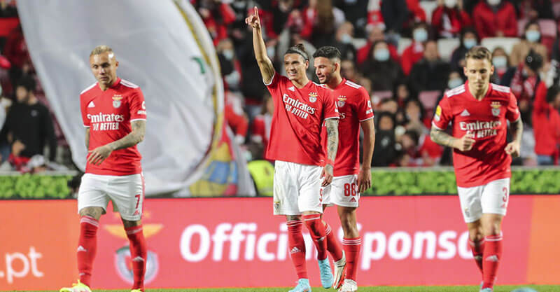 Darwin celebra golo no Benfica-V. Guimarães