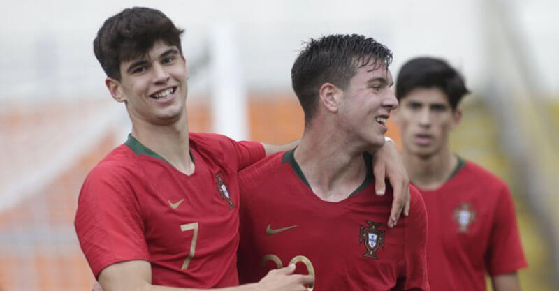 Rodrigo Ribeiro na seleção sub-17 de Portugal
