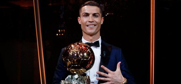 Cristiano Ronaldo na conquista da 5ª Bola de Ouro da carreira em 2017