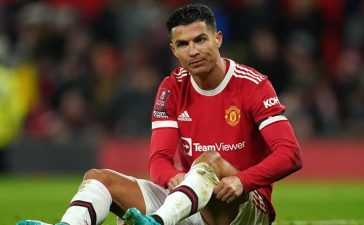 Ronaldo desapontado no Manchester United