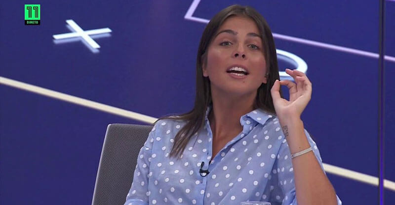 Sofia Oliveira nos tempos de comentadora do Canal 11