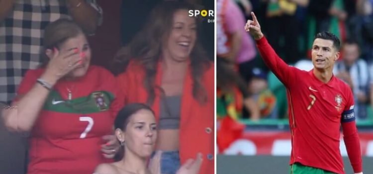 Dolores Aveiro emocionada com bis de Cristiano Ronaldo no Portugal-Suíça
