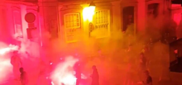 Adeptos do Hadjuk Split em desacatos na cidade de Guimarães