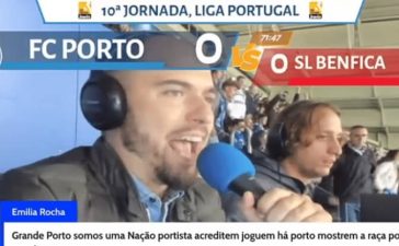 Locutores da Rádio Portuense no FC Porto-Benfica