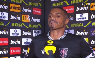 Vasco Fernandes, capitão do Casa Pia após a derrota diante do Sporting
