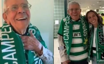 Adepto de 94 anos do Sporting surpreendido