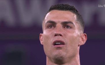 Cristiano Ronaldo emocionado no Portugal-Gana