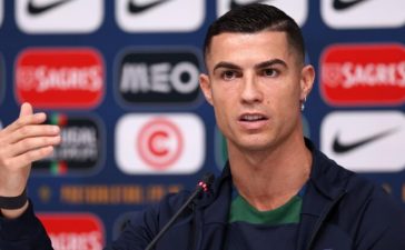 Cristiano Ronaldo em conferência de imprensa da Seleção Nacional