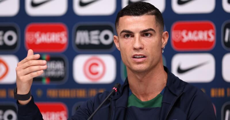 Cristiano Ronaldo em conferência de imprensa da Seleção Nacional