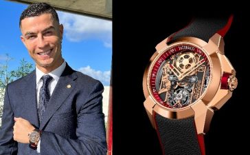 Cristiano Ronaldo com relógio de luxo