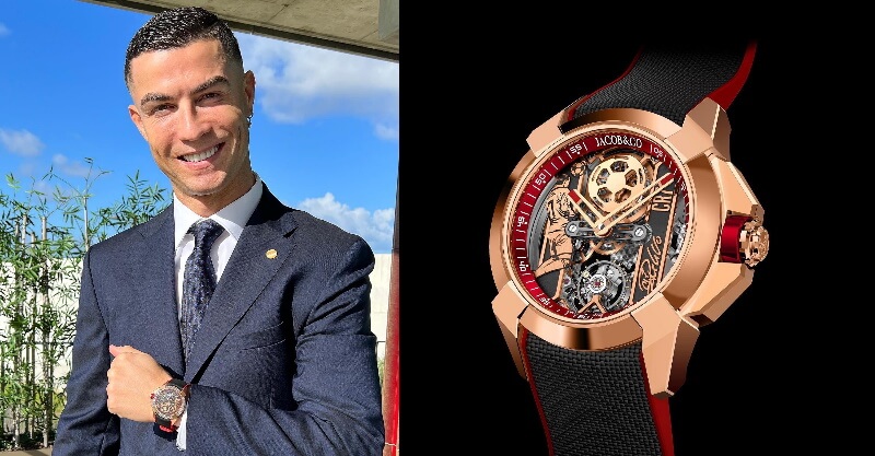 Cristiano Ronaldo com relógio de luxo