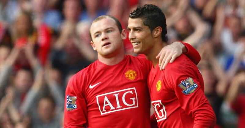 Cristiano Ronaldo e Wayne Rooney nos tempos áureos do Manchester United