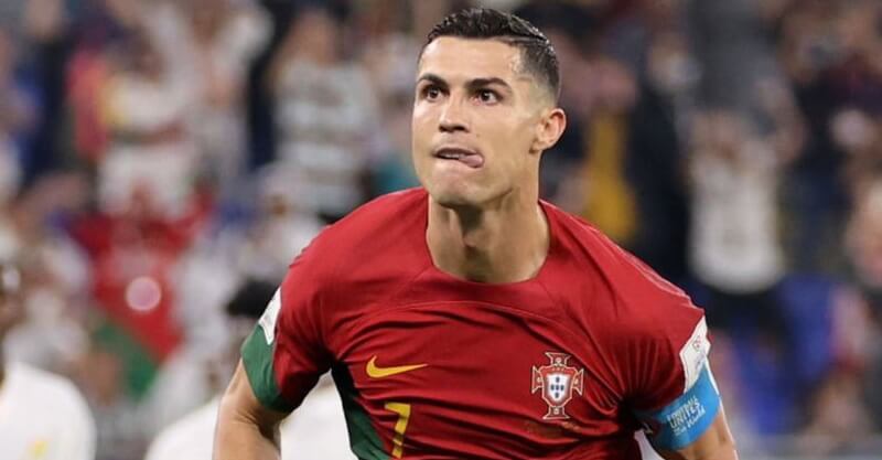 Cristiano Ronaldo após marcar por Portugal frente ao Gana no Mundial 2022