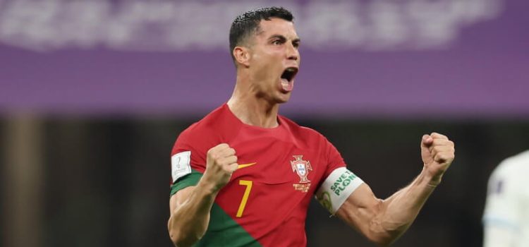 Cristiano Ronaldo em ação no Mundial 2022