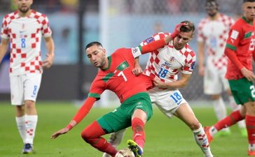 Jogo de atribuição do 3º e 4º lugar do Mundial 2022 entre Croácia e Marrocos