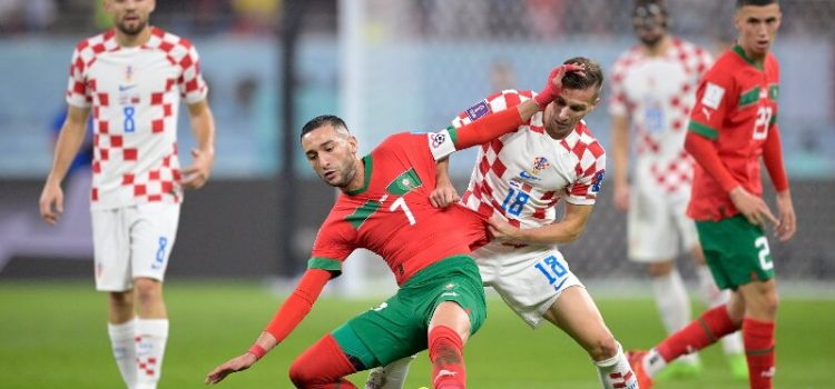 Jogo de atribuição do 3º e 4º lugar do Mundial 2022 entre Croácia e Marrocos
