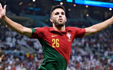 Gonçalo Ramos celebra hat trick na goleada de Portugal à Suíça no Mundial 2022