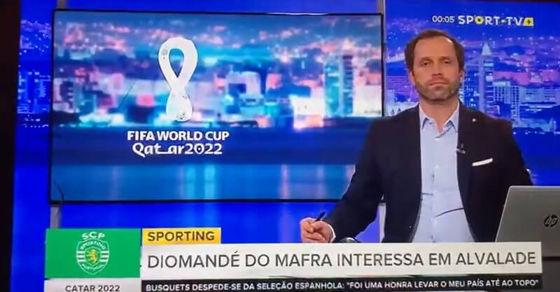 Jornalista da Sport TV no programa 'Últimas Notícias'