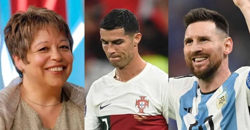 Maria Vieira, Cristiano Ronaldo e Lionel Messi
