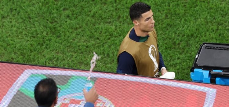 Adepto marroquino tenta atirar águia a Cristiano Ronaldo