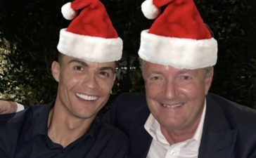 Cristiano Ronaldo e Piers Morgan no Natal
