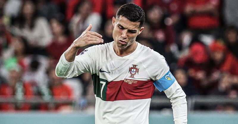 Cristiano Ronaldo no embate entre Coreia do Sul e Portugal no Mundial 2022