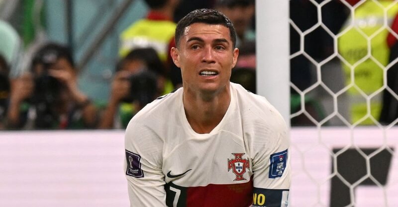 Cristiano Ronaldo desesperado após perder uma oportunidade no Marrocos-Portugal