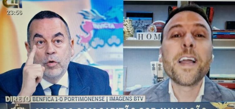 Marco Pina e Aníbal Pinto em discussão na CMTV