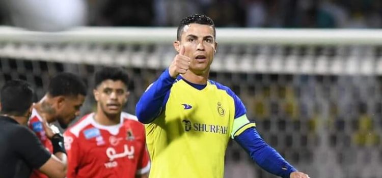 Cristiano Ronaldo após bisar no Al Nassr-Al Wehda