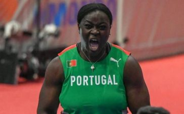 Auriol Dongmo, atleta portuguesa do lançamento do peso