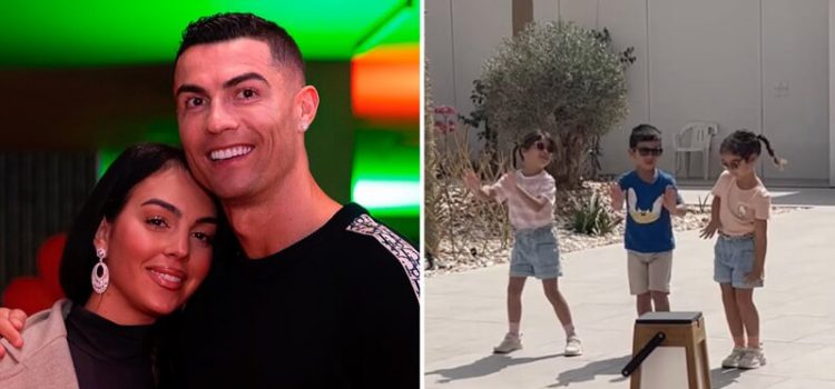 Filhos de Cristiano Ronaldo a dançar