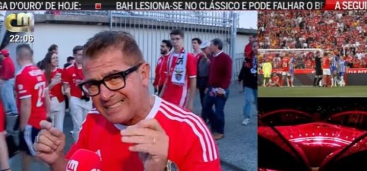 Adepto do Benfica em declarações à CMTV após derrota diante do FC Porto