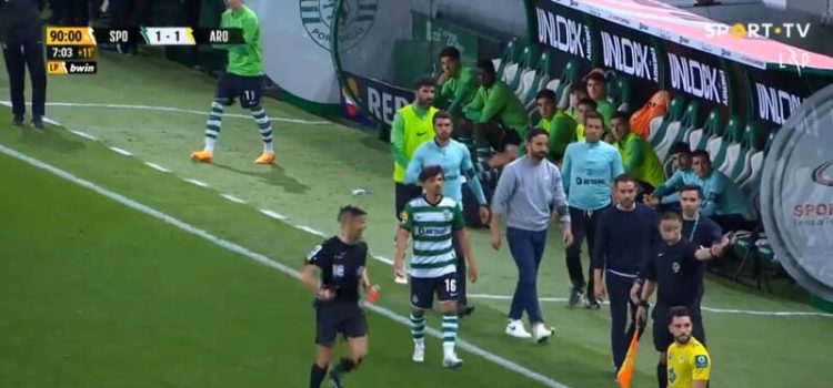 Rúben Amorim expulso no Sporting-Arouca