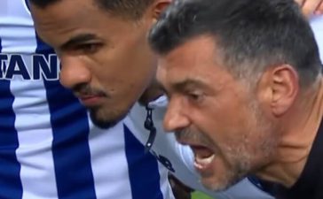 Sérgio Conceição irritado na roda após o FC Porto-Santa Clara