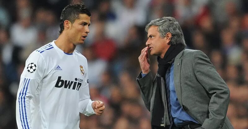 Cristiano Ronaldo e José Mourinho no tempos do Real Madrid