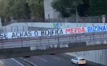 Tarja insultuosa contra o Benfica