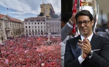 Benfica nos Paços do Concelho com discurso de Rui Costa
