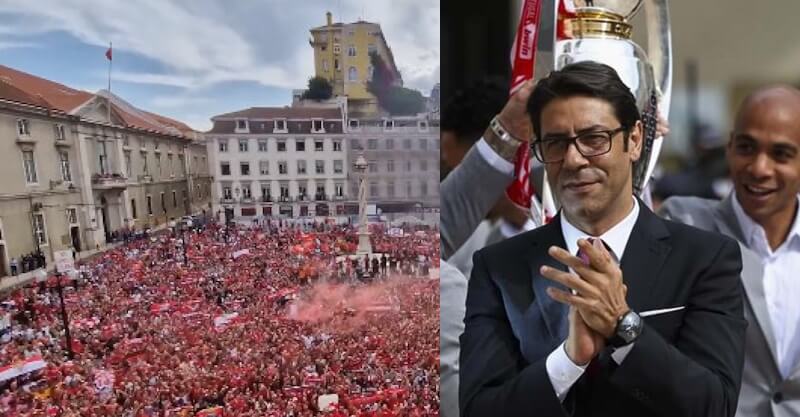 Benfica nos Paços do Concelho com discurso de Rui Costa